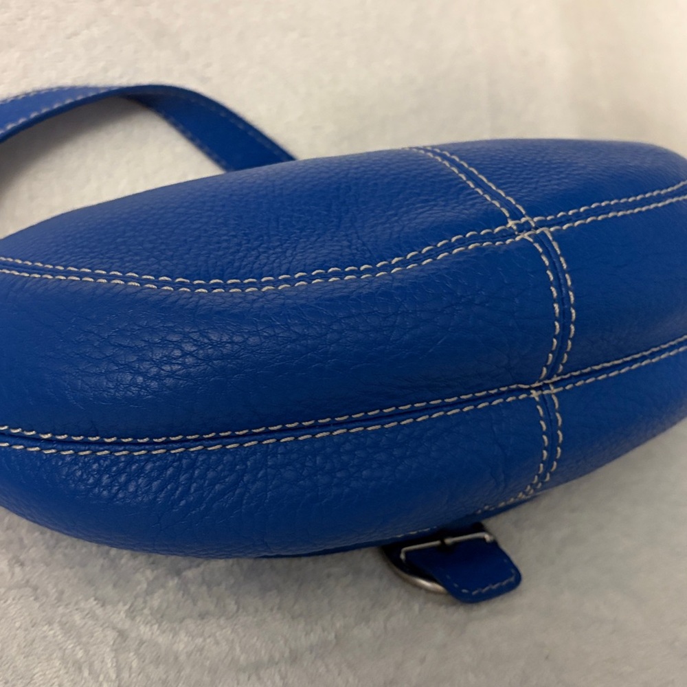 Talbots Y2K Blue Leather Women's Shoulder Bag - Picture 5 of 10